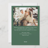 Elegante minimalistische kerstgroet 2 foto feestdagenkaart (Achterkant)