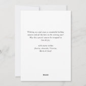 Elegante minimalistische kerstgroet 4 foto feestdagenkaart (Achterkant)