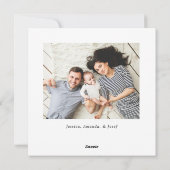 Elegante Minimalistische Kerstgroet 4 Foto Feestdagenkaart (Achterkant)