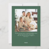 Elegante minimalistische kerstgroet 5 foto feestdagenkaart (Achterkant)