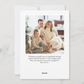 Elegante minimalistische kerstgroet 5 foto feestdagenkaart (Achterkant)