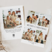 Elegante minimalistische kerstgroet 5 foto feestdagenkaart