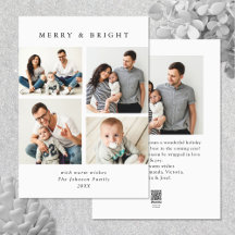 Elegante minimalistische kerstgroet 5 foto