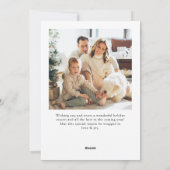 Elegante minimalistische kerstgroet 5 foto feestdagenkaart (Achterkant)