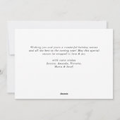 Elegante minimalistische kerstgroet 5 foto feestdagenkaart (Achterkant)