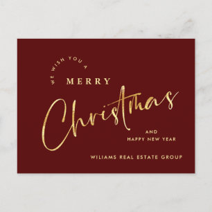 Elegante minimalistische kerstgroet Corporate Briefkaart