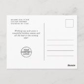 Elegante minimalistische kerstgroet Corporate Briefkaart (Achterkant)