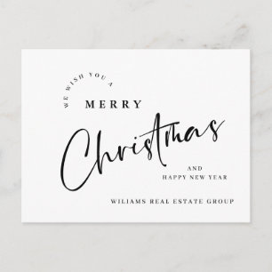Elegante minimalistische kerstgroet Corporate Briefkaart