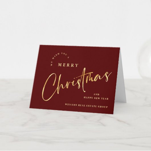 Elegante minimalistische kerstgroet Corporate Feestdagen Kaart