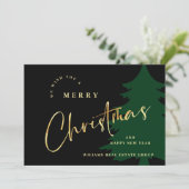 Elegante minimalistische kerstgroet Corporate Feestdagenkaart (Staand voorkant)