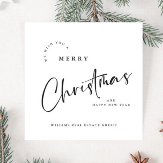 Elegante minimalistische kerstgroet Corporate Feestdagenkaart