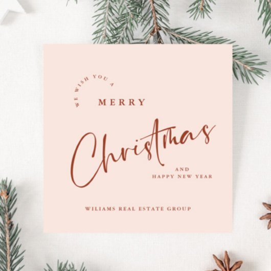 Elegante minimalistische kerstgroet Corporate Feestdagenkaart