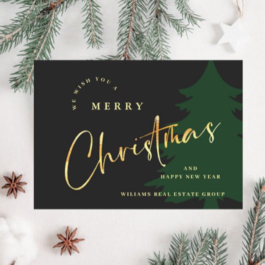 Elegante minimalistische kerstgroet Corporate Feestdagenkaart