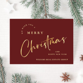 Elegante minimalistische kerstgroet Corporate Feestdagenkaart