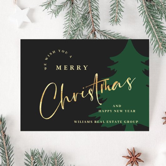 Elegante minimalistische kerstgroet Corporate Feestdagenkaart