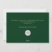 Elegante minimalistische kerstgroet Corporate Feestdagenkaart (Achterkant)