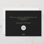 Elegante minimalistische kerstgroet Corporate Feestdagenkaart (Achterkant)