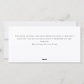 Elegante minimalistische kerstgroet feestdagenkaart (Achterkant)