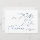 Elegante minimalistische kerstgroet feestdagenkaart (Voorkant)