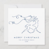 Elegante minimalistische kerstgroet feestdagenkaart (Voorkant)