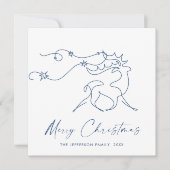 Elegante minimalistische kerstgroet feestdagenkaart (Voorkant)