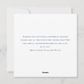 Elegante minimalistische kerstgroet feestdagenkaart (Achterkant)