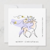 Elegante minimalistische kerstgroet feestdagenkaart (Voorkant)