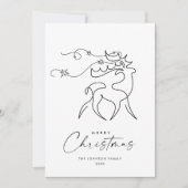 Elegante minimalistische kerstgroet feestdagenkaart (Voorkant)