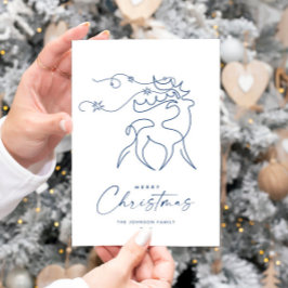 Elegante minimalistische kerstgroet feestdagenkaart