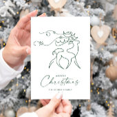 Elegante minimalistische kerstgroet feestdagenkaart