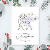 Elegante minimalistische kerstgroet feestdagenkaart