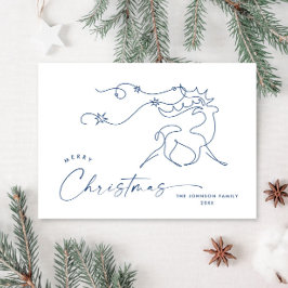 Elegante minimalistische kerstgroet feestdagenkaart