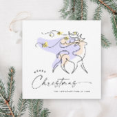 Elegante minimalistische kerstgroet feestdagenkaart