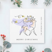 Elegante minimalistische kerstgroet feestdagenkaart