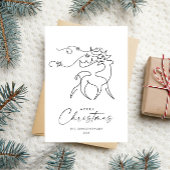 Elegante minimalistische kerstgroet feestdagenkaart