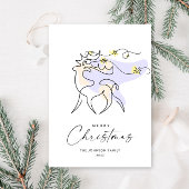 Elegante minimalistische kerstgroet feestdagenkaart