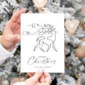 Elegante minimalistische kerstgroet feestdagenkaart