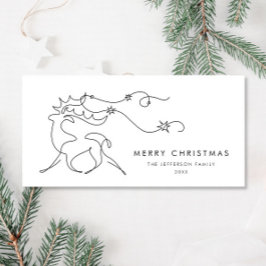 Elegante minimalistische kerstgroet feestdagenkaart