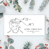 Elegante minimalistische kerstgroet feestdagenkaart