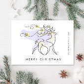 Elegante minimalistische kerstgroet feestdagenkaart