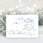 Elegante minimalistische kerstgroet feestdagenkaart