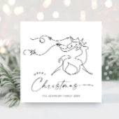 Elegante minimalistische kerstgroet feestdagenkaart