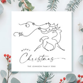 Elegante minimalistische kerstgroet feestdagenkaart