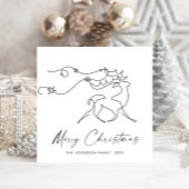 Elegante minimalistische kerstgroet feestdagenkaart