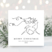 Elegante minimalistische kerstgroet feestdagenkaart