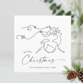 Elegante minimalistische kerstgroet feestdagenkaart