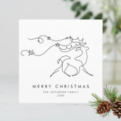 Elegante minimalistische kerstgroet feestdagenkaart