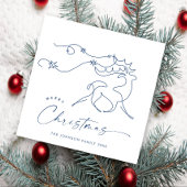 Elegante minimalistische kerstgroet feestdagenkaart