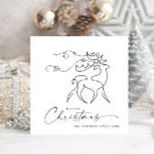 Elegante minimalistische kerstgroet feestdagenkaart