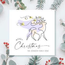 Elegante minimalistische kerstgroet feestdagenkaart